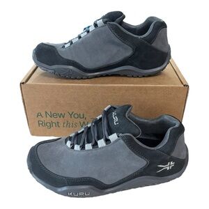 KURU Chicane Shoes Mens Size 7 Wide Gray Suede Walking Trail Sneakers Comfort